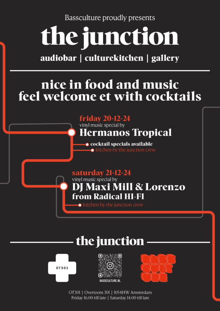 The Junction friday 20/12 saturday 21/12 nice in food and music feel welcome et with cocktails @ OT301 Amsterdam